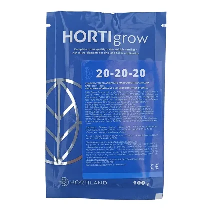 λίπασμα HORTIGROW 20-20-20+TE / 100gr - με μπεταΐνη και εκχύλισμα Ascophyllum nodosum