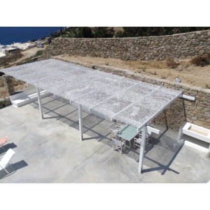 δίχτυ σκίασης παραλλαγής λευκό πάγου-γκρι